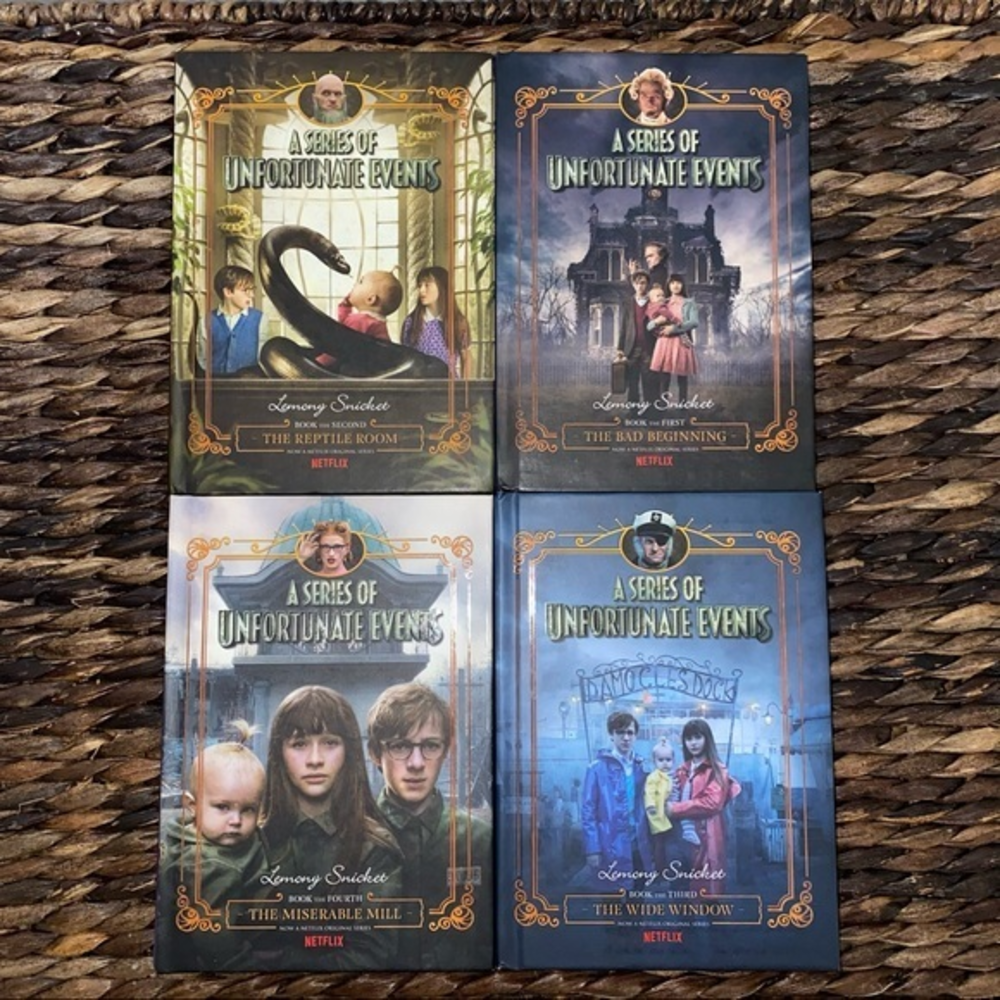 A Series Of Unfortunate Events Netflix edition hardback books 1 -‎ 4